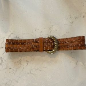 Wide luggage color Leather belt